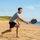 Orange beach tennis balls with high-performance felt for beach play