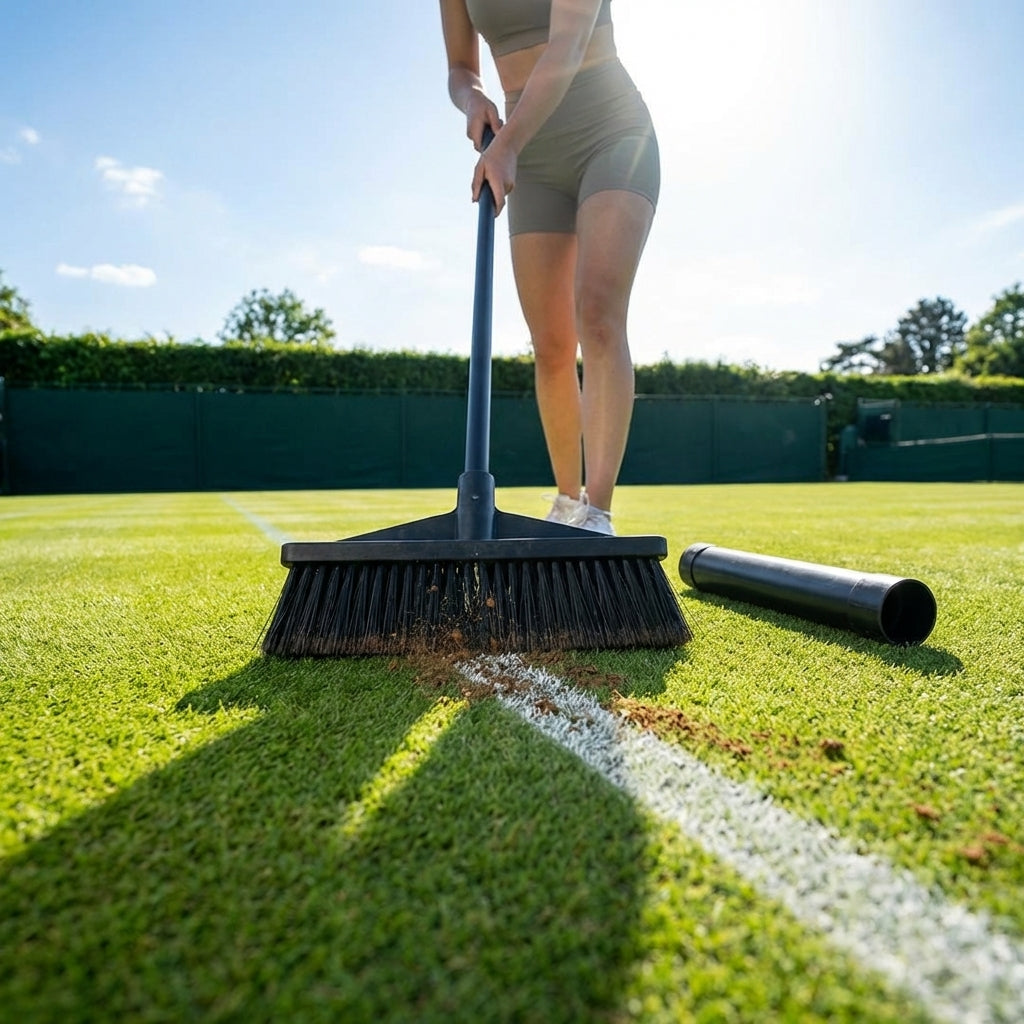 Replacement brush for tennis court sweeper with quick install feature - product detail