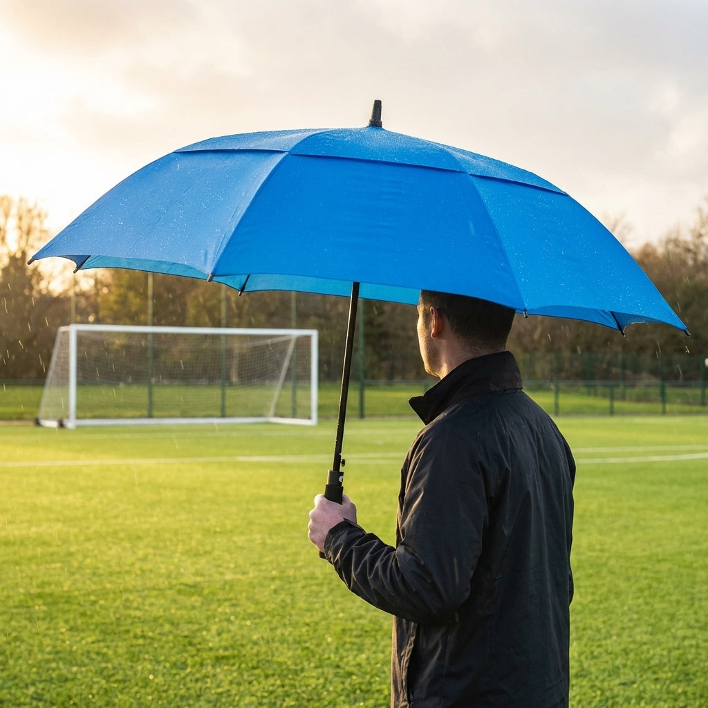 Sports umbrella with 60-inch canopy made from durable pongee fabric