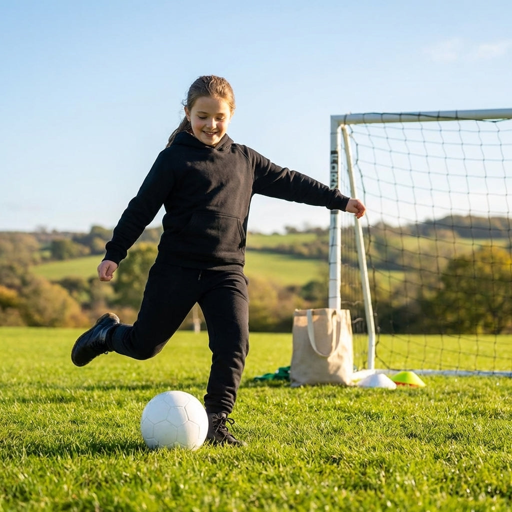 Junior Football Hoodie in Cotton & Polyester