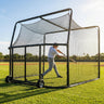 Baseball Batting Cage – Black – Galvanised Steel – Sports Facilities