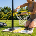Replacement parts for netball post, including hoops, nets, and wheels