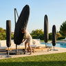 Parasol Covers – Black – Weatherproof Polyester – Garden Storage