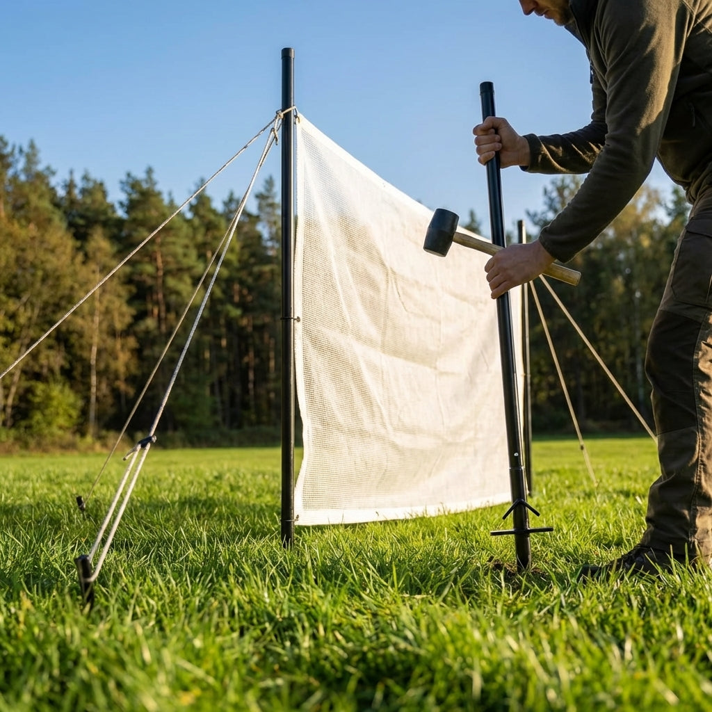 9ft Archery Netting Poles with Steel Construction