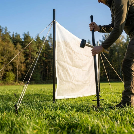 9ft Archery Netting Poles with Steel Construction