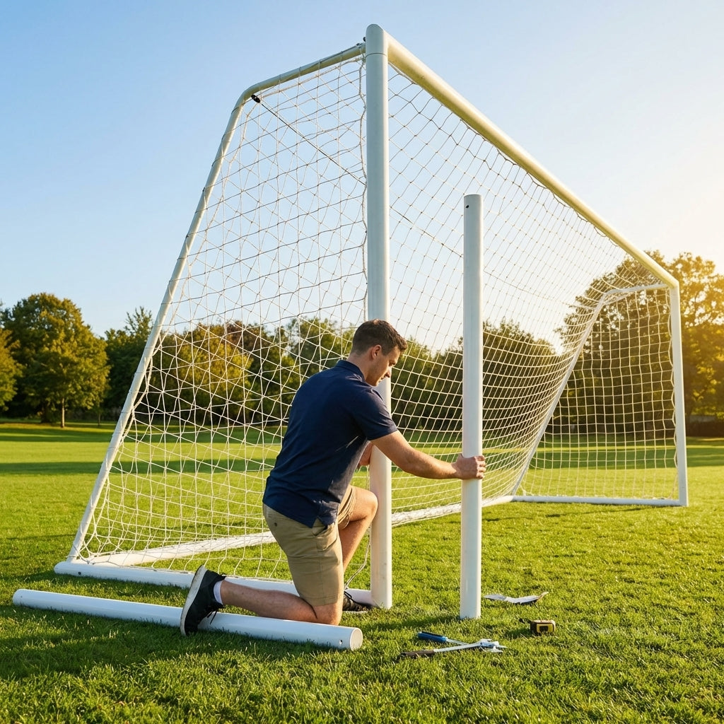 Football goal replacement stanchions available in multiple sizes