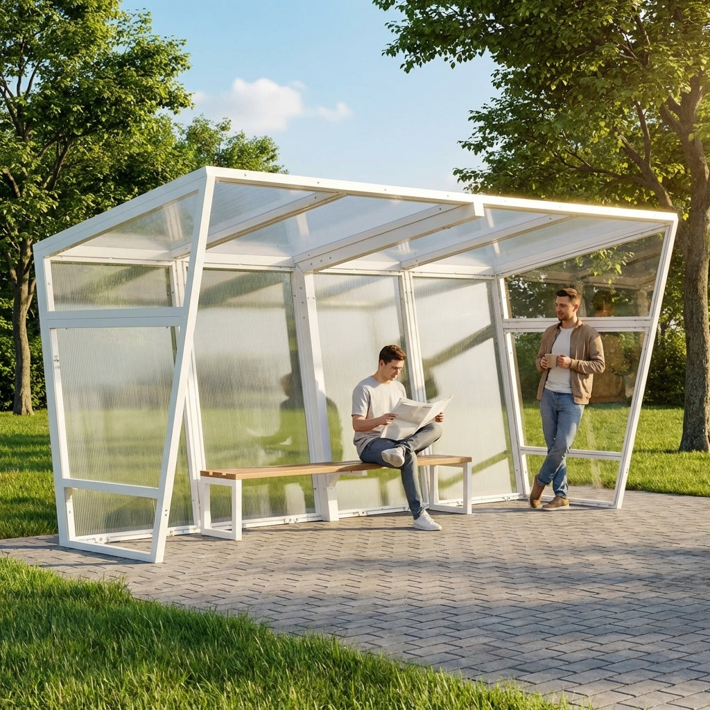 Heavy Duty Smoking Shelter with Steel Frame for Outdoor Use