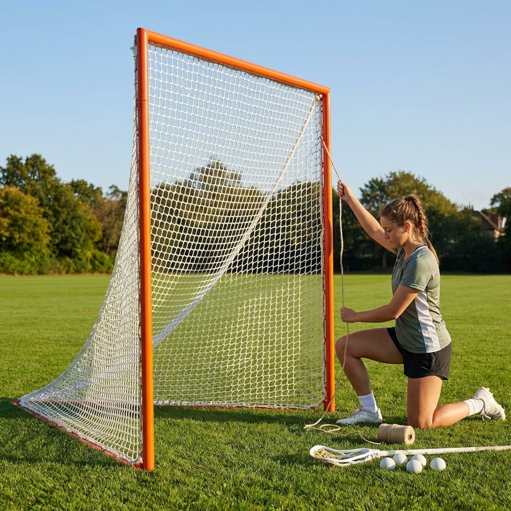 Lacrosse goal nets with weatherproof twine and 4cm mesh squares