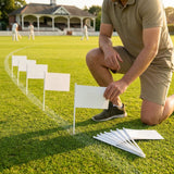 Cricket Boundary Marker Flags, white plastic for school and club pitches