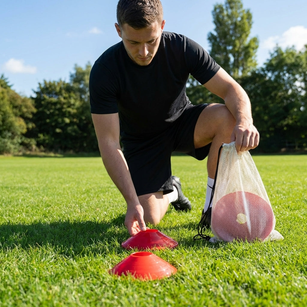Vibrant flat disc markers for sports training