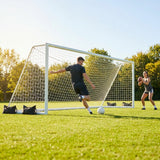 Aluminium football goal 21x8ft with HDPE net for outdoor sports
