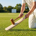 Wooden cricket bat mallet with re-grip cone for bat maintenance
