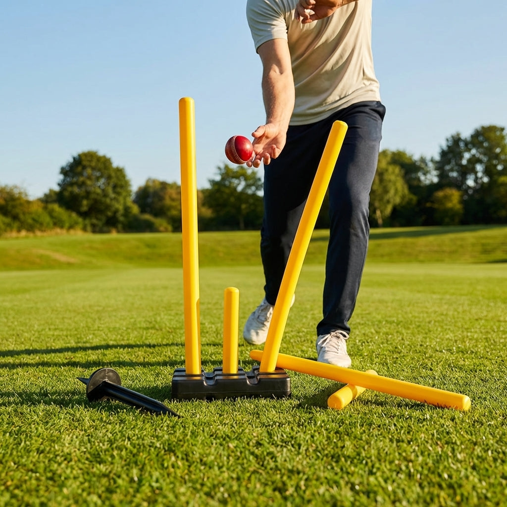 Flexible Cricket Stumps set with customisable options for training - product detail