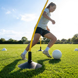 Black heavy duty rubber base for slalom poles, perfect for training - product detail