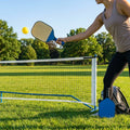 Pickleball set with paddles, balls, and portable net
