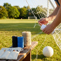 Net tie twine in black, white, and blue for outdoor sports net repair - product detail