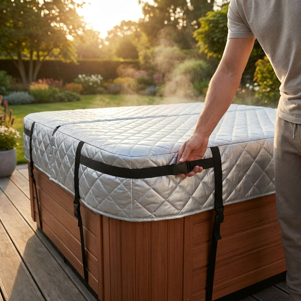 Grey Hot Tub Thermal Insulation Cover with enhanced PE layers