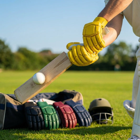 Coloured cricket batting gloves with English Pittard leather palm - product detail