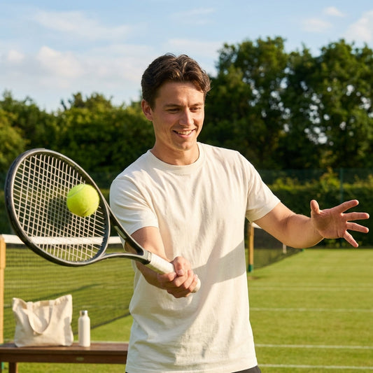 White cotton t-shirt for sports and casual wear