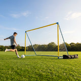 Beach football goal with fibreglass and steel frame for outdoor use