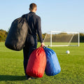 Laundry kit bag available in black, red, and blue with 130L capacity - product detail