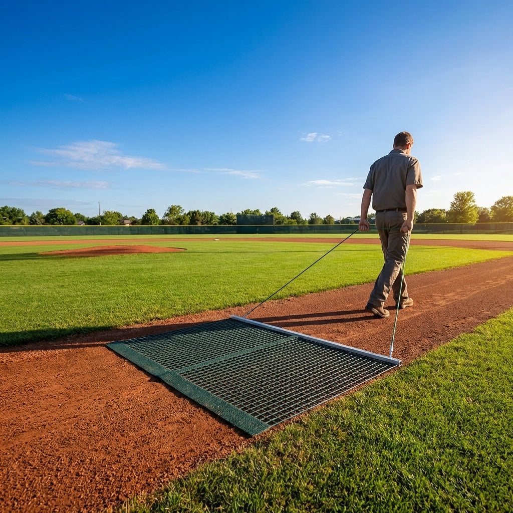 Aluminium Baseball Field Drag Mat, available in Standard and Heavy Duty styles