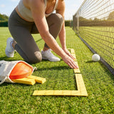 Fluro Yellow Tennis Court Marking Lines on a sports court