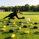 Goalkeeper ball deflector for indoor and outdoor training