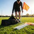 Rugby Corner Flag Set with Fluorescent Flags for Pitch Marking - product detail