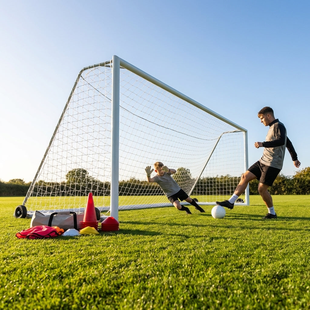 16 x 7ft Aluminium Freestanding Football Goal for Youth Matches - product detail