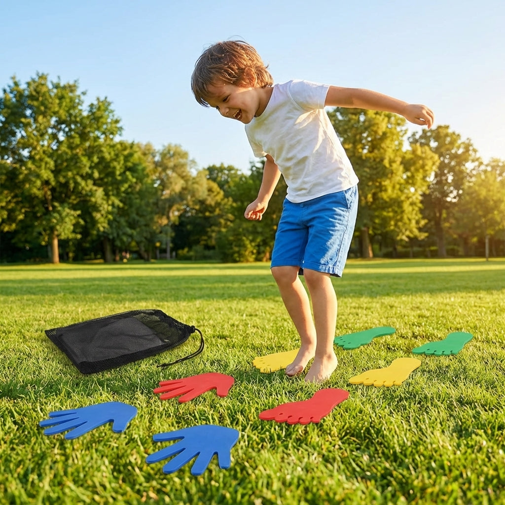 Non-slip hands and feet markers in multiple colours for children