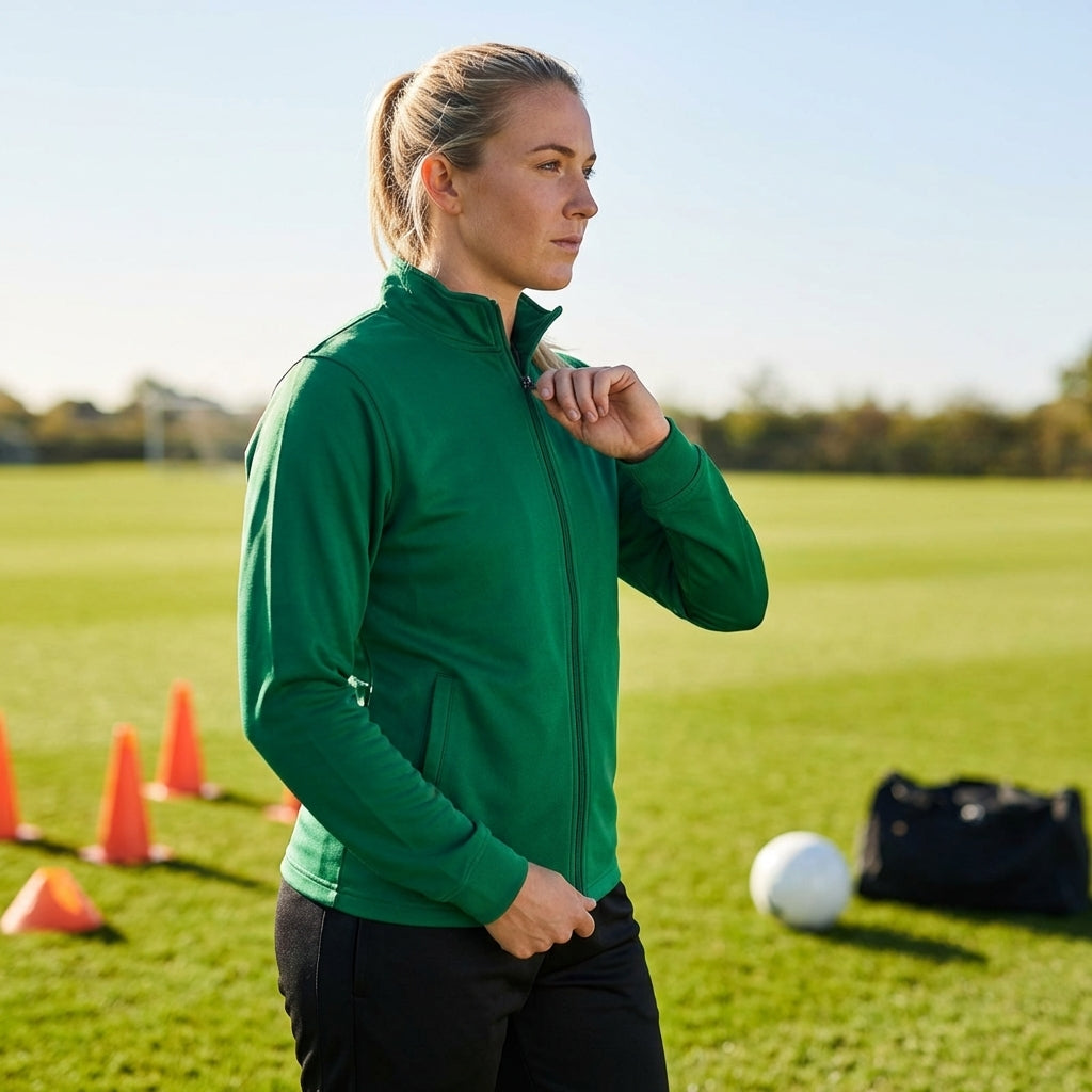 Women's full zip jacket in polyester for sports and leisure - product detail