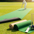 Green/Brown cricket matting made from polyethylene for indoor and outdoor use - product detail