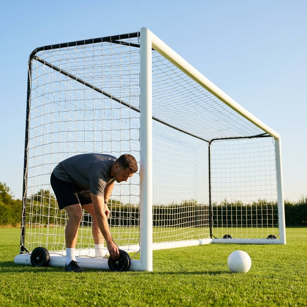 12ft x 6ft aluminium football goal for mini-soccer