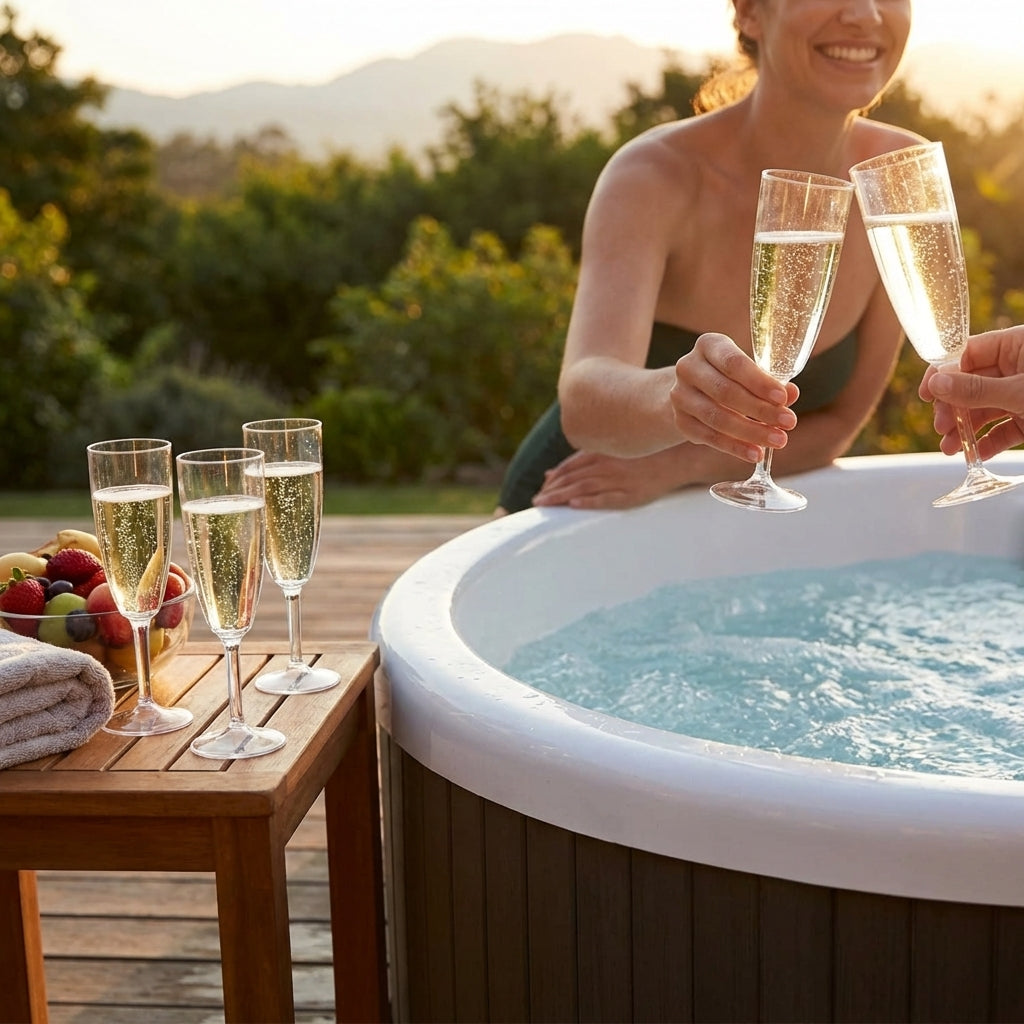 Unbreakable plastic glasses pack of 4, perfect for garden and hot tub use
