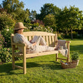 Wooden garden bench with three seats, pressure-treated for outdoor use - product detail
