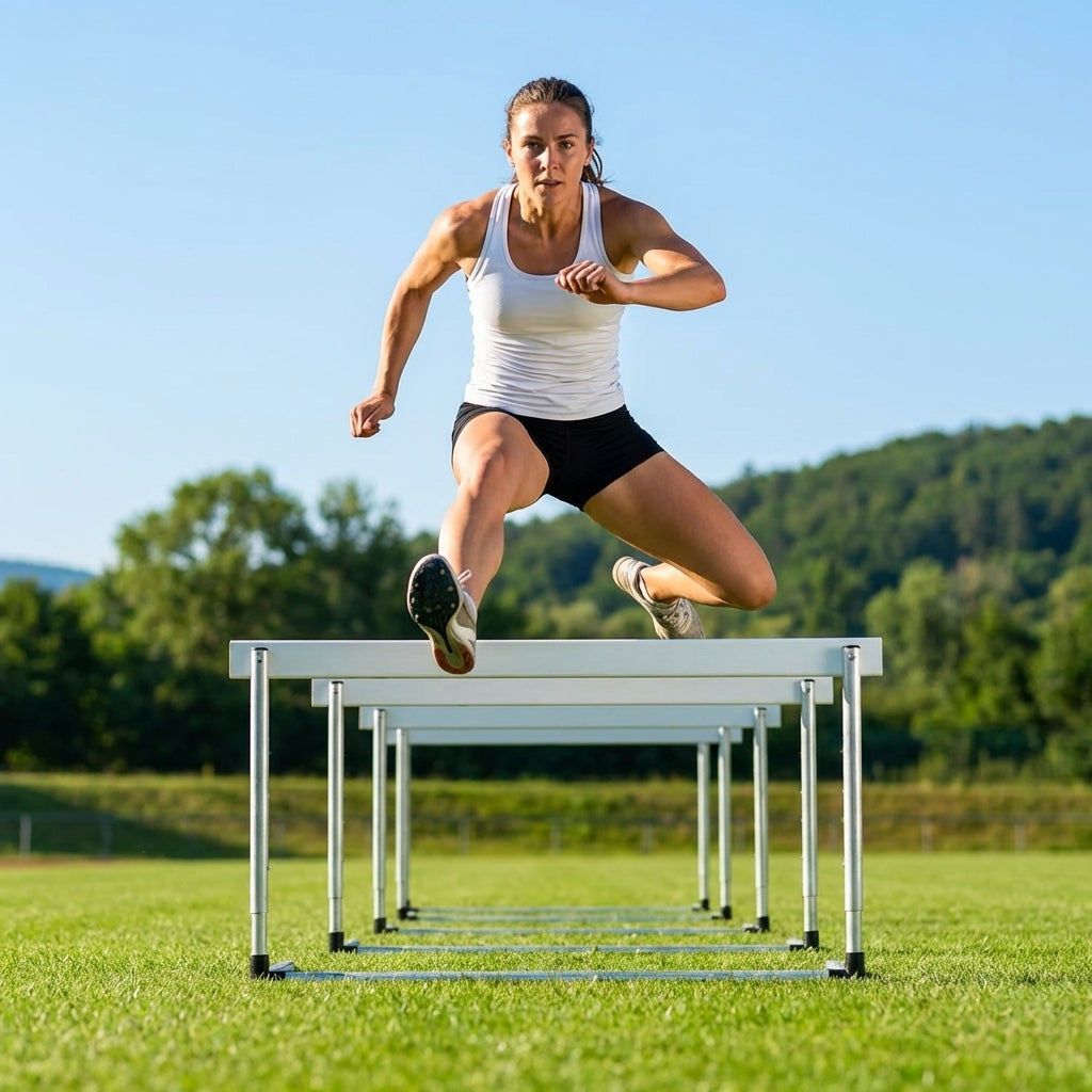 Adjustable aluminium hurdles for track and field use - product detail
