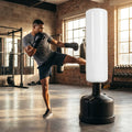 6ft Freestanding Punch Bag in Black/White, Microfibre Leather