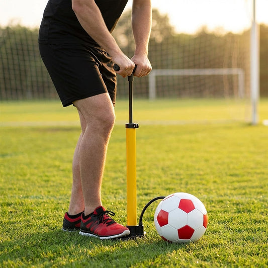 Aluminium football stirrup pump with EPDM hose