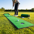 Golf putting mat with non-crease polyester surface for indoor and outdoor use - product detail