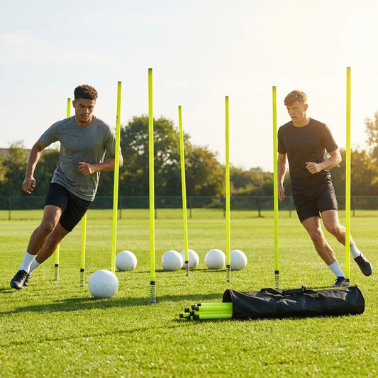 Aussie Rules Slalom Poles in fluorescent yellow for training - product detail