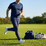 Men's tracksuit bottoms made from 100% polyester, available in six sizes - product detail