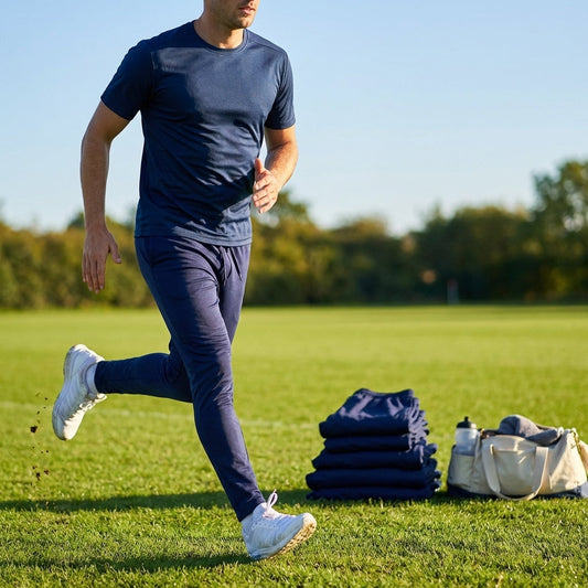 Men's tracksuit bottoms made from 100% polyester, available in six sizes - product detail