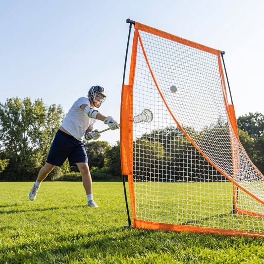Lacrosse backstop net with durable polyester for training