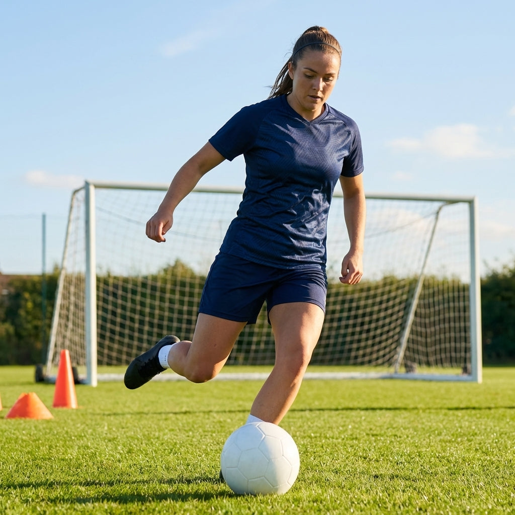 Navy Blue Football Shirt in 100% Polyester