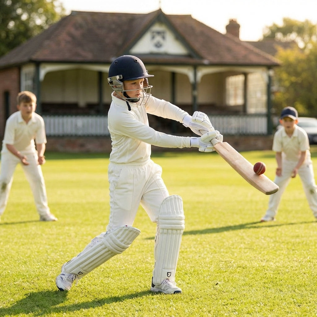 Kids cricket whites apparel in polyester, available in various sizes