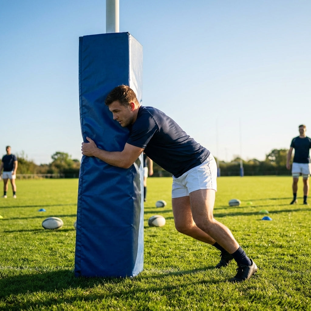 Custom 6ft PVC Rugby Post Protectors in varied colours