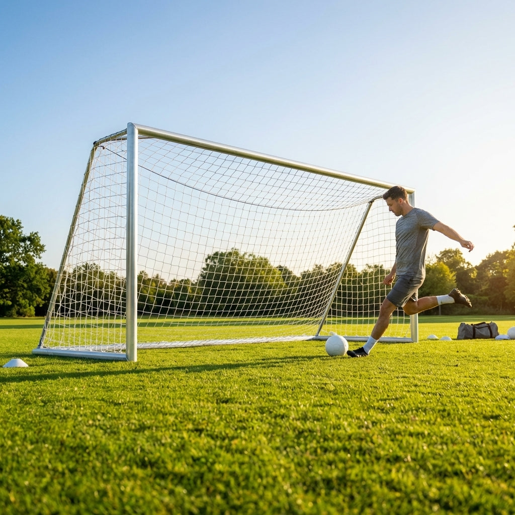 Freestanding Football Goal 21x7ft Aluminium for Junior and Senior Matches