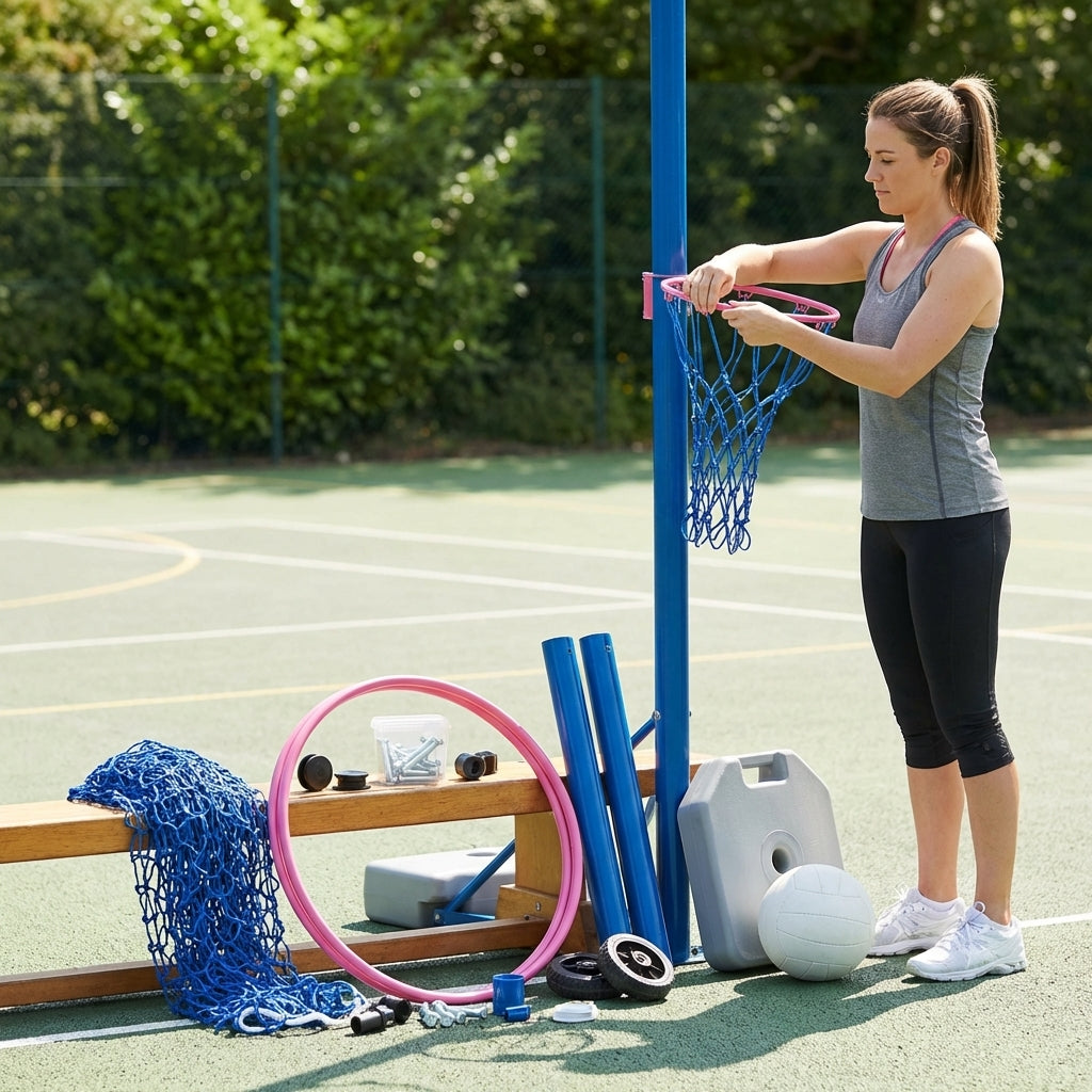 Netball Post Replacement Parts for Blue and Pink Freestanding Units - product detail