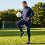 Men's tracksuit set in black and navy, ideal for sports and casual wear